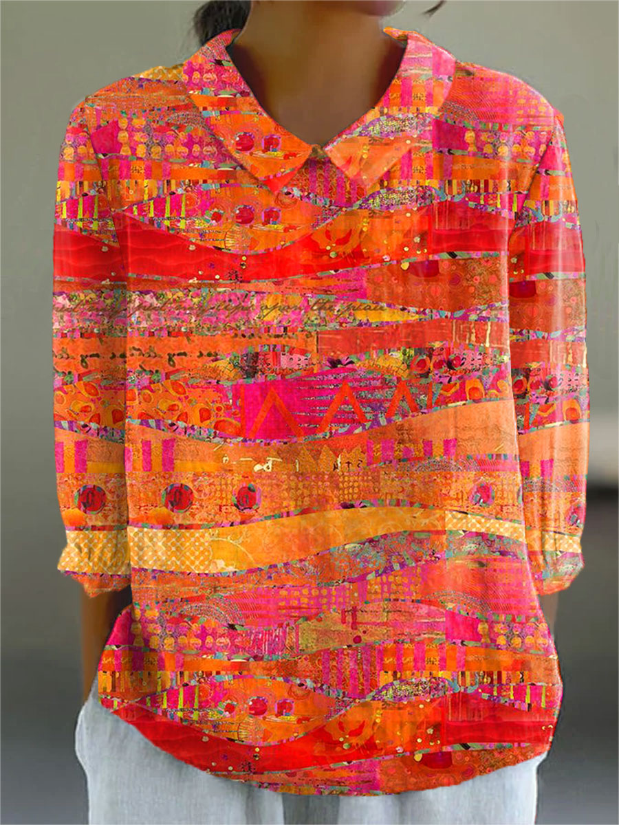 Heidi™ – Vintage Kunstdruck Casual Baumwolle und Leinen