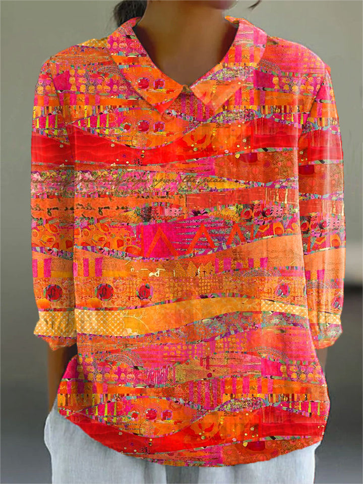 Heidi™ – Vintage Kunstdruck Casual Baumwolle und Leinen
