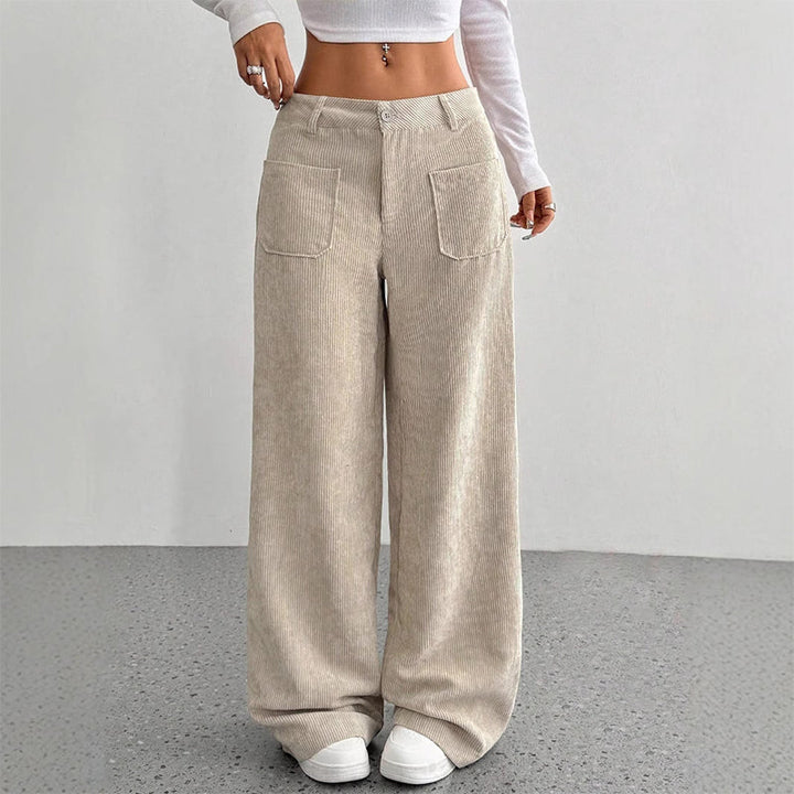 Damen Freizeit-Hochbundhose – Lockere Passform für ultimativen Komfort und Stil