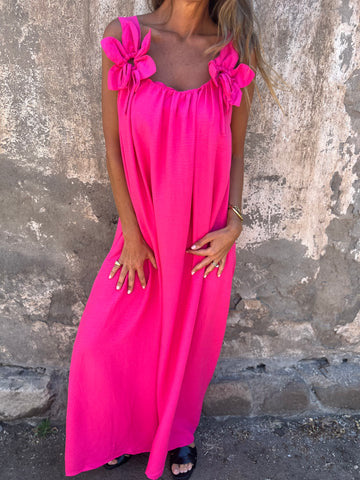 Stacey™ - Geblümtes Kleid mit U-förmigem Ausschnitt
