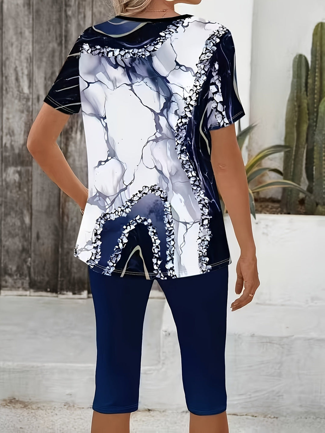 Luna™ | Dehnbares Bedrucktes Zweiteiliges Outfit