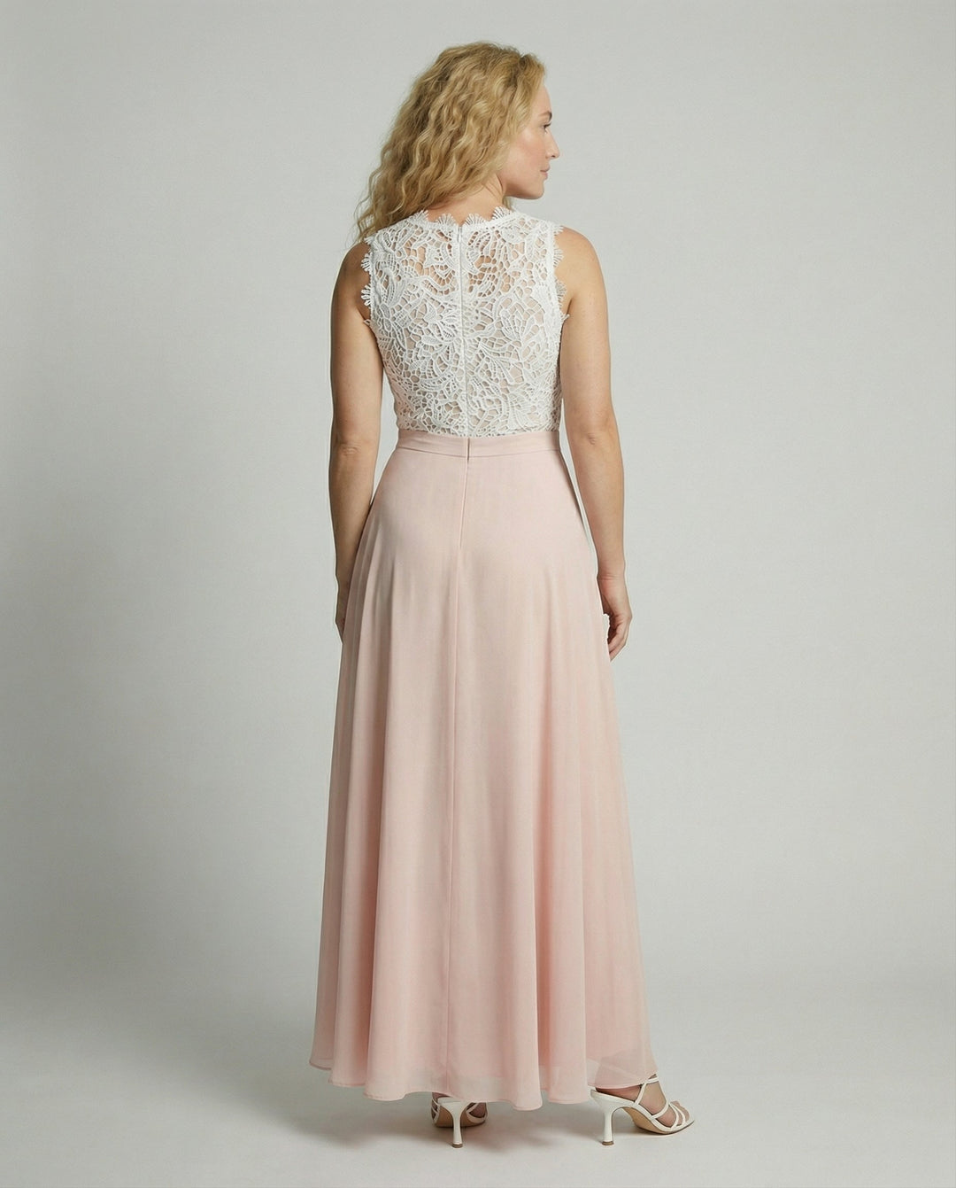 Damen Ärmelloses Maxikleid mit Spitzenoberteil