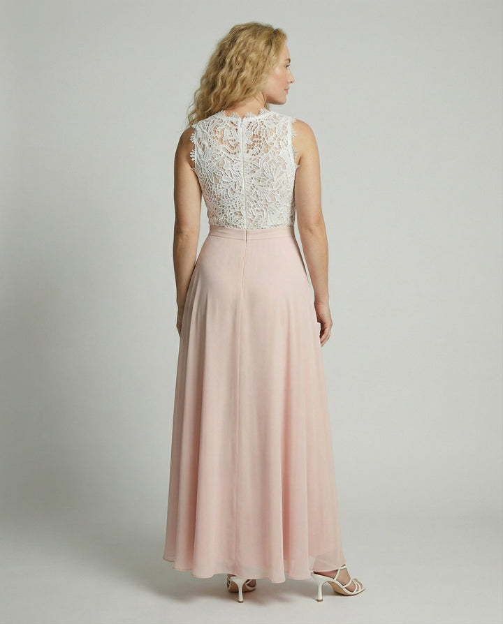 Damen Ärmelloses Maxikleid mit Spitzenoberteil