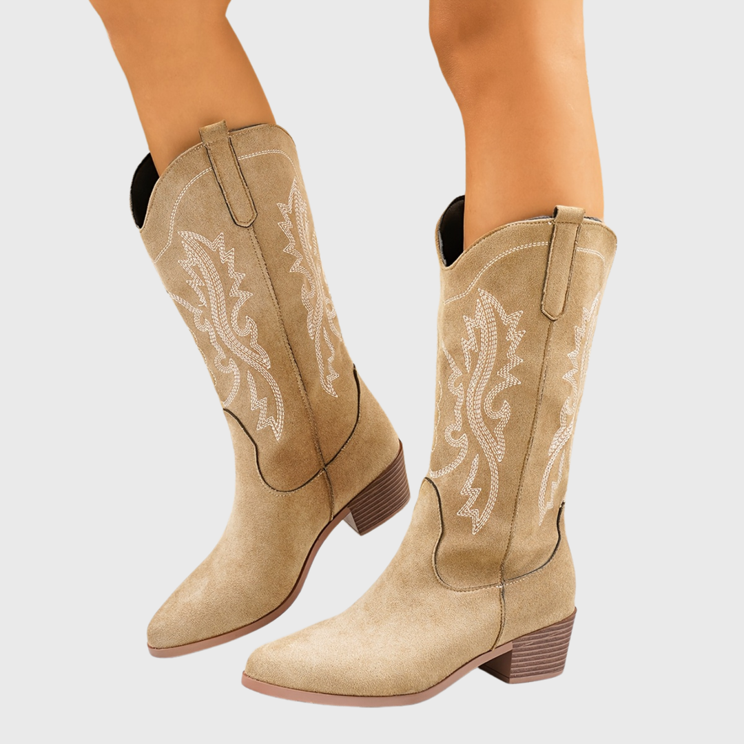 Baylor | Women’s Western boots with a wide shaft and stacked block heel