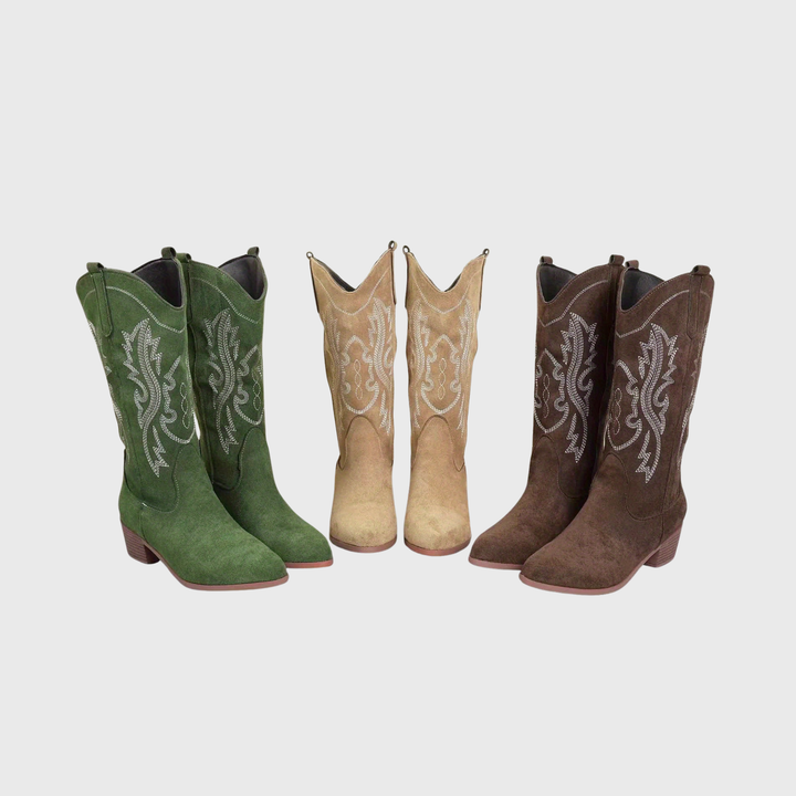 Baylor | Women’s Western boots with a wide shaft and stacked block heel