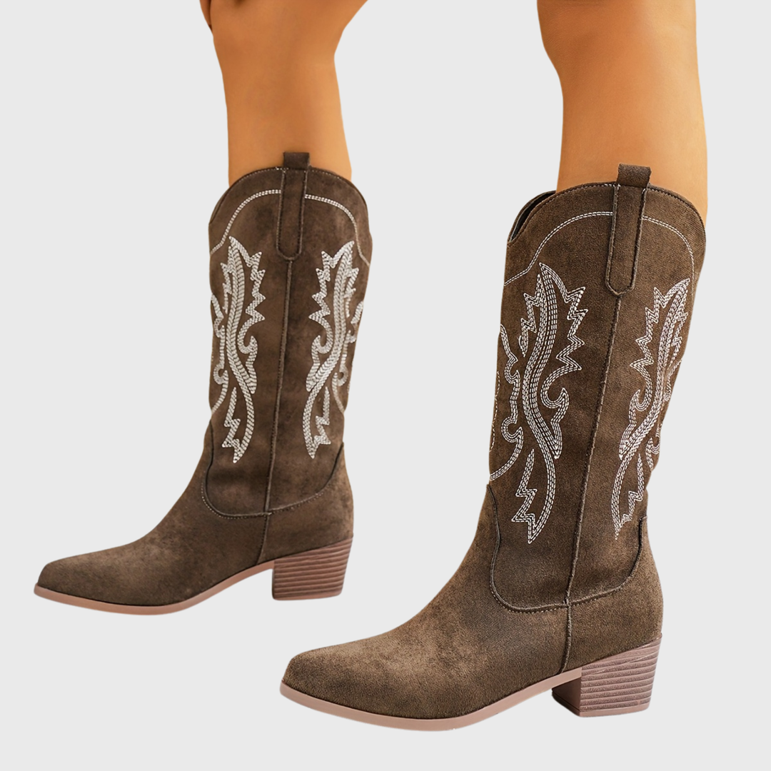 Baylor | Women’s Western boots with a wide shaft and stacked block heel