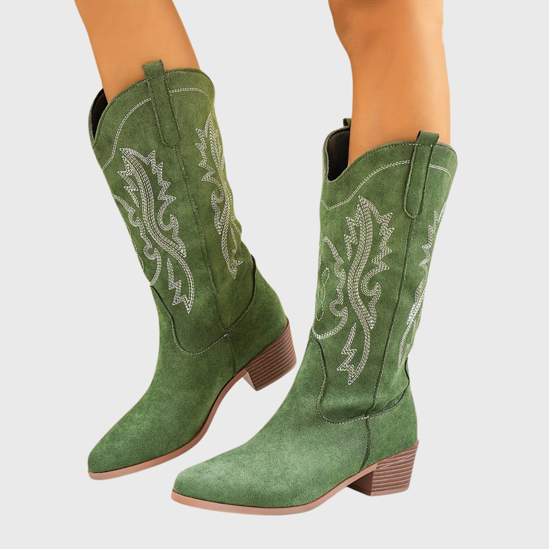 Baylor | Women’s Western boots with a wide shaft and stacked block heel