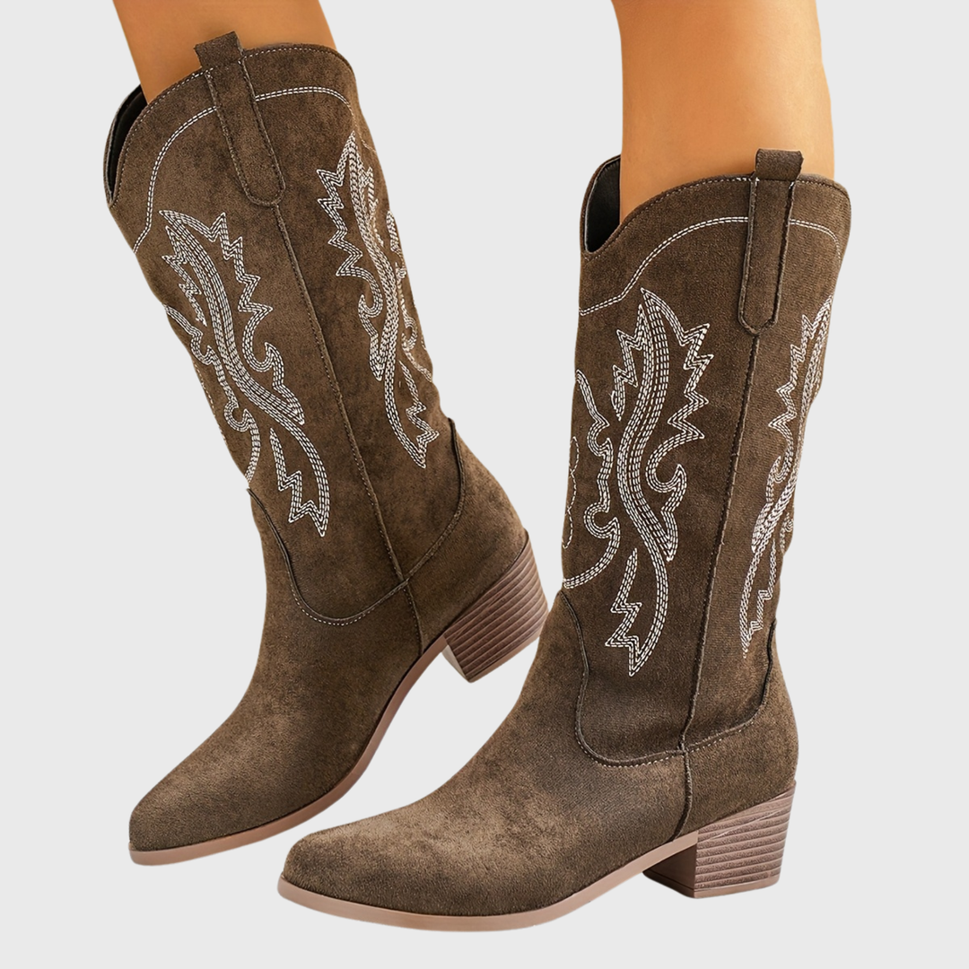 Baylor | Women’s Western boots with a wide shaft and stacked block heel