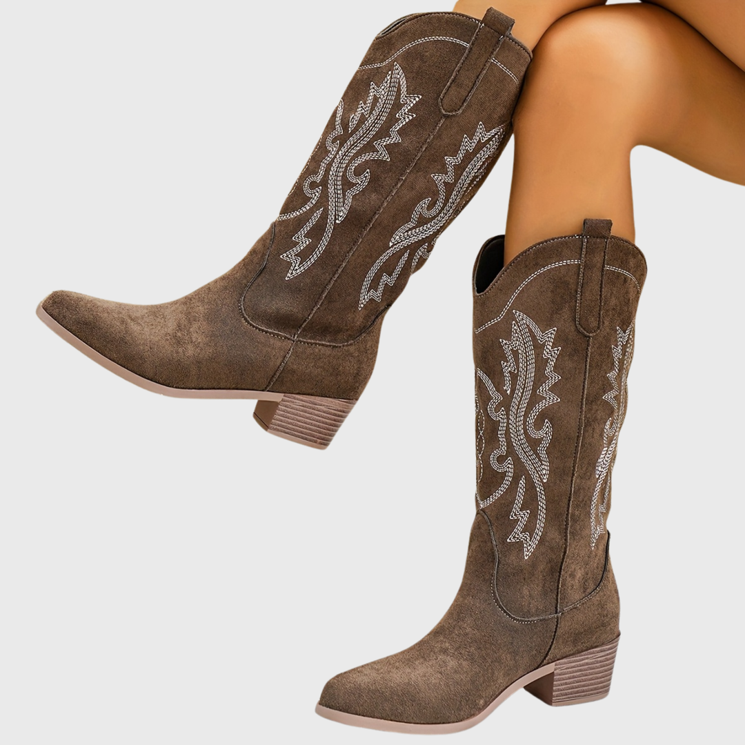 Baylor | Women’s Western boots with a wide shaft and stacked block heel