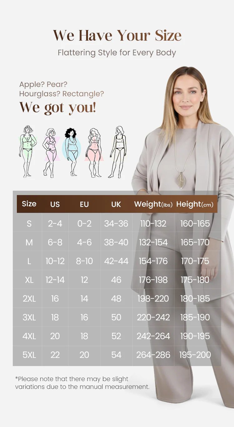 Schickes 3-teiliges Ensemble: Langer Cardigan, Top und Hose