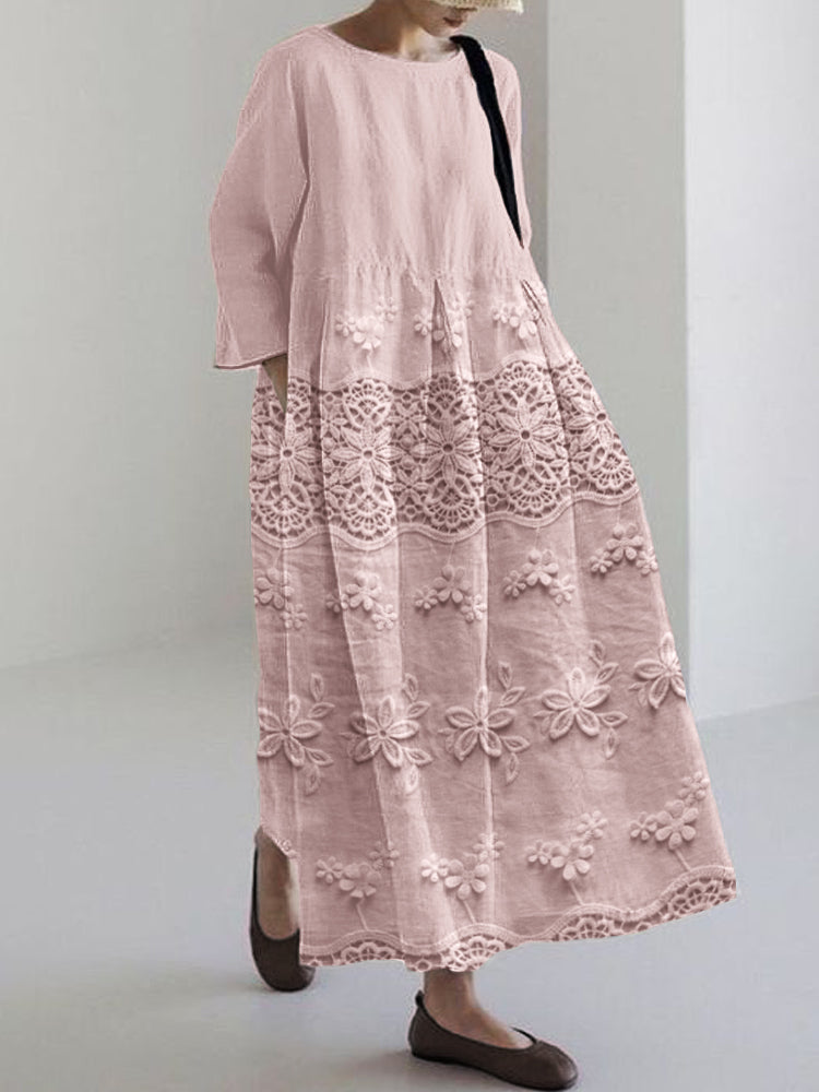 Thalina™ - Spitzenbedrucktes Kleid