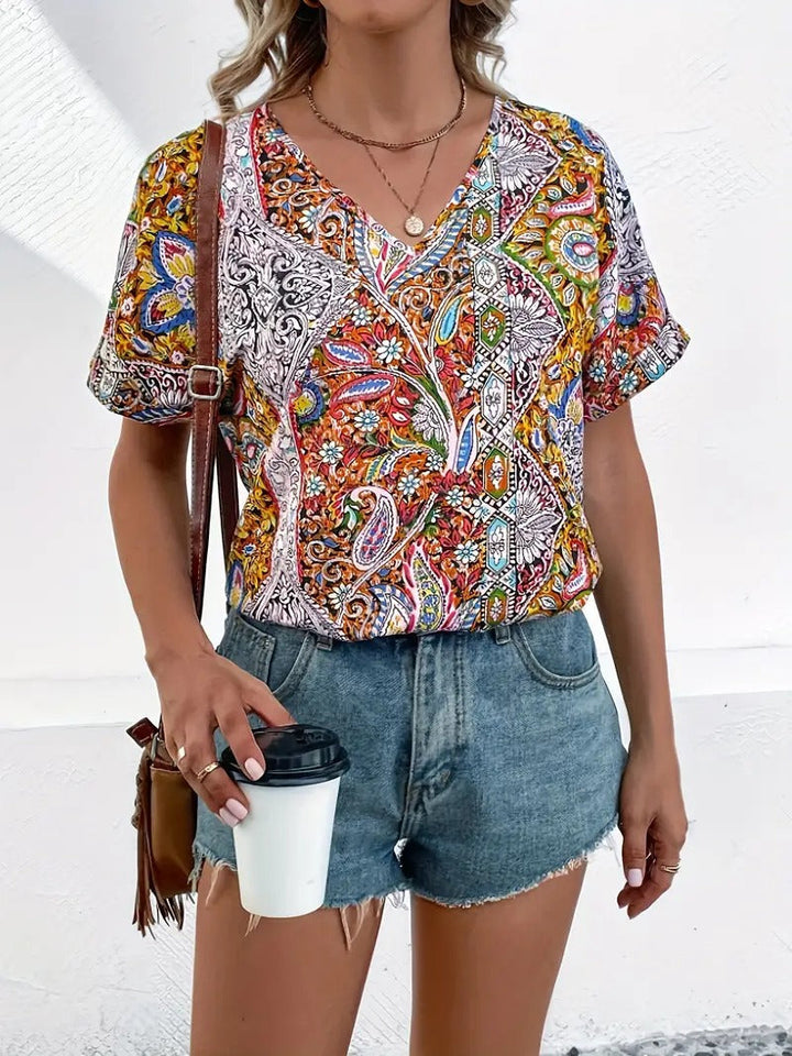 Livia - Lockeres Sommer-Paisley-Top