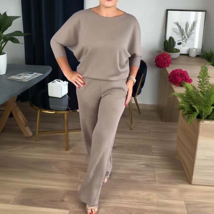 Schickes 3-teiliges Ensemble: Langer Cardigan, Top und Hose