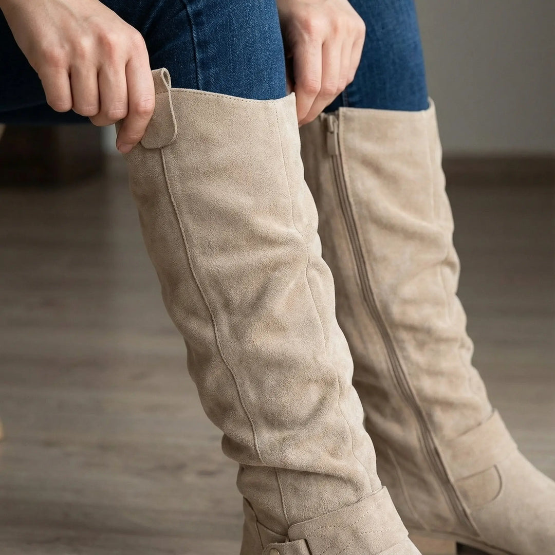Lavinia | Botas de senhora pelo joelho com fecho lateral de correr