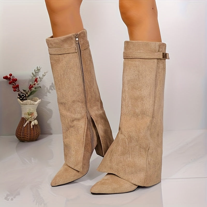 Talitha | Damen knöchelhohe Stiefel mit Blockabsatz und Schnallendetail
