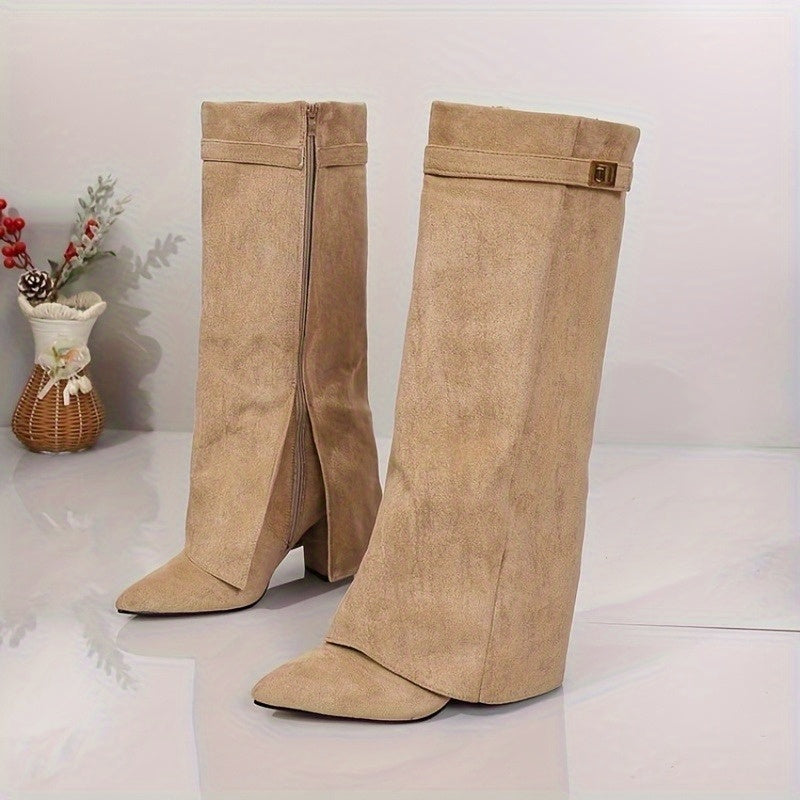 Talitha | Damen knöchelhohe Stiefel mit Blockabsatz und Schnallendetail