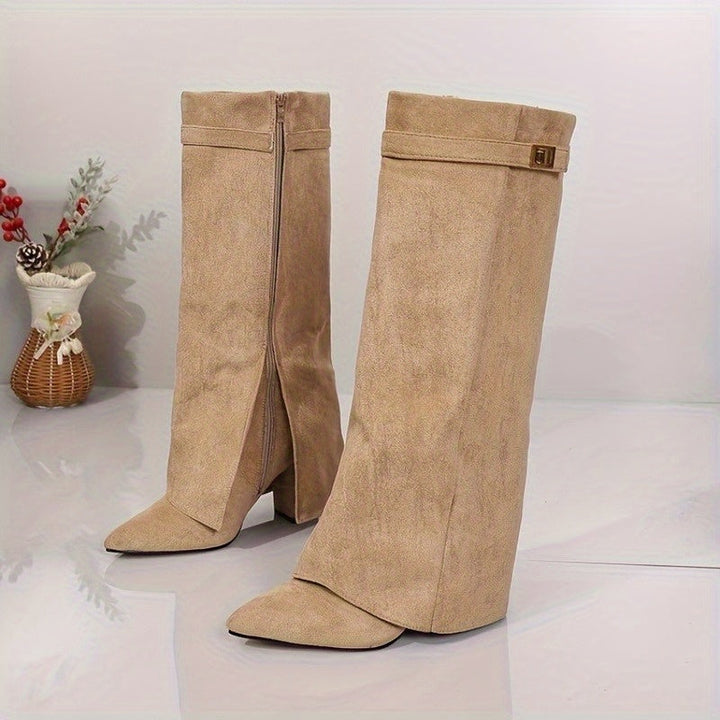 Talitha | Damen knöchelhohe Stiefel mit Blockabsatz und Schnallendetail
