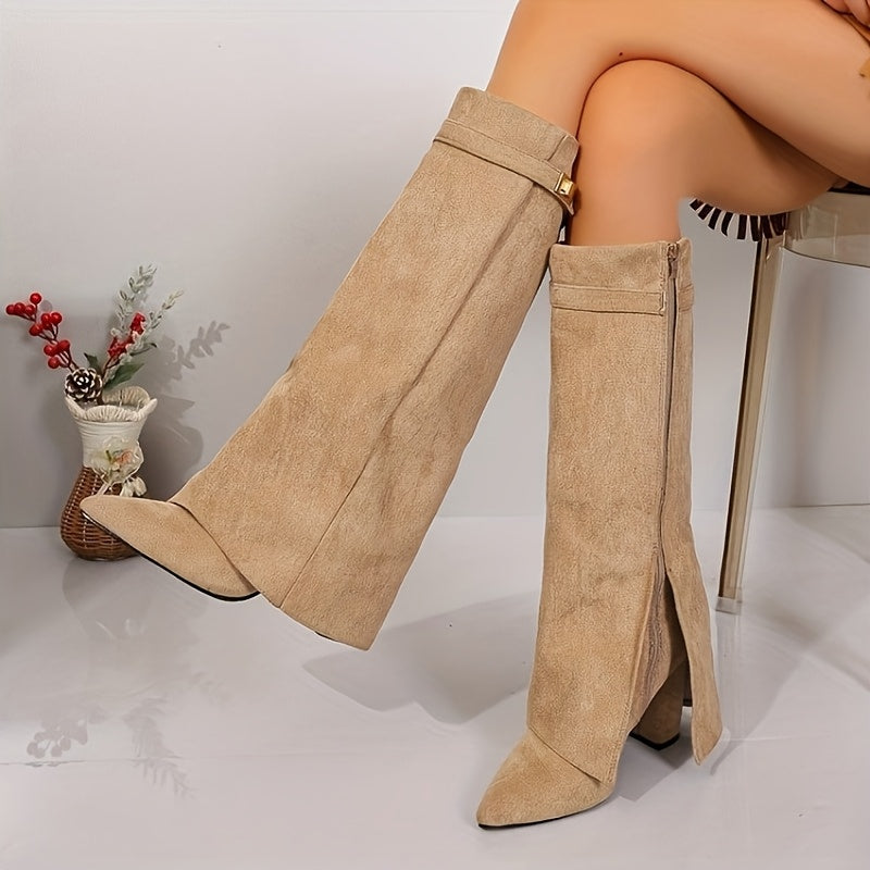 Talitha | Damen knöchelhohe Stiefel mit Blockabsatz und Schnallendetail