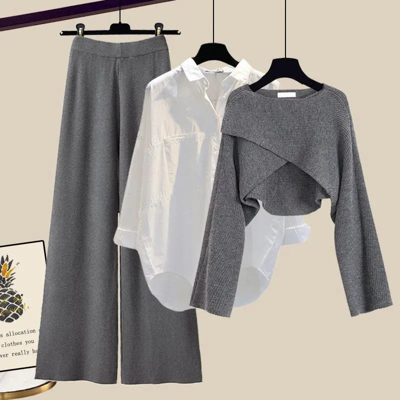 Thalia - Bequemes dreiteiliges Langarm-Set