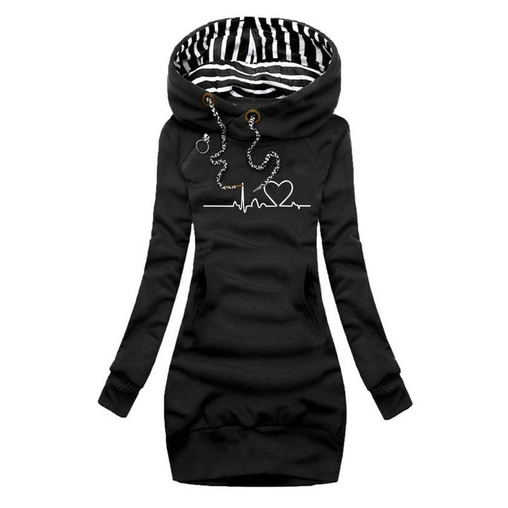 Cristina™ - Kleid-Pullover mit Herzschlag-Print