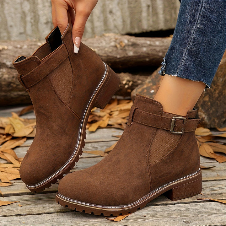 Brynn | Women’s ankle boots with a block heel and buckle strap