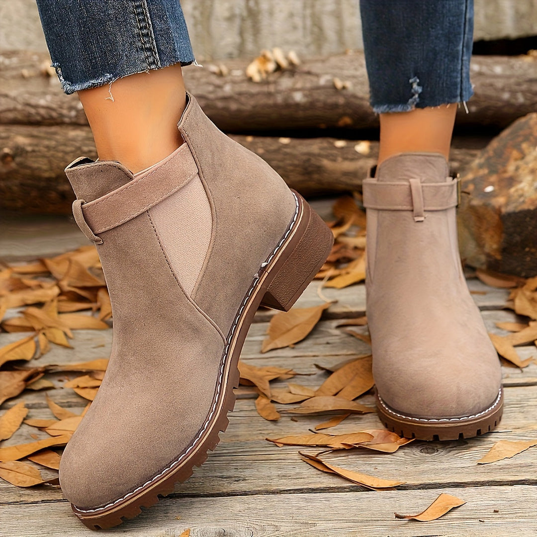 Brynn | Women’s ankle boots with a block heel and buckle strap