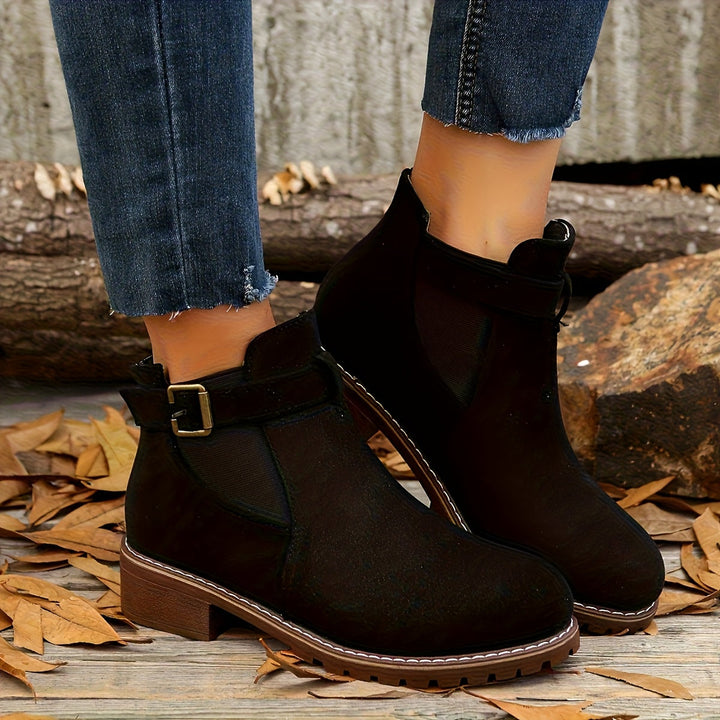 Brynn | Women’s ankle boots with a block heel and buckle strap