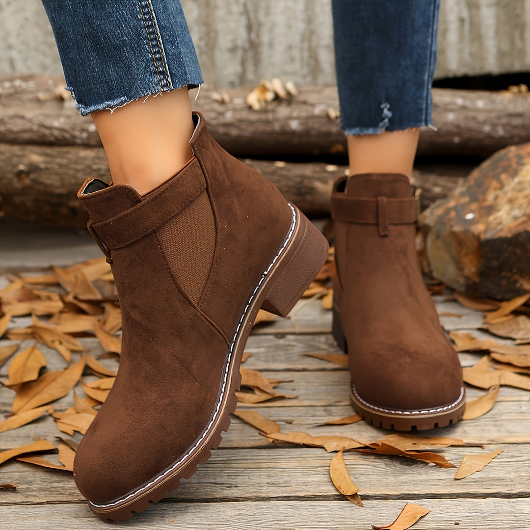 Brynn | Women’s ankle boots with a block heel and buckle strap