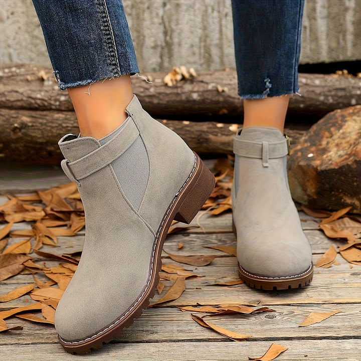 Brynn | Women’s ankle boots with a block heel and buckle strap