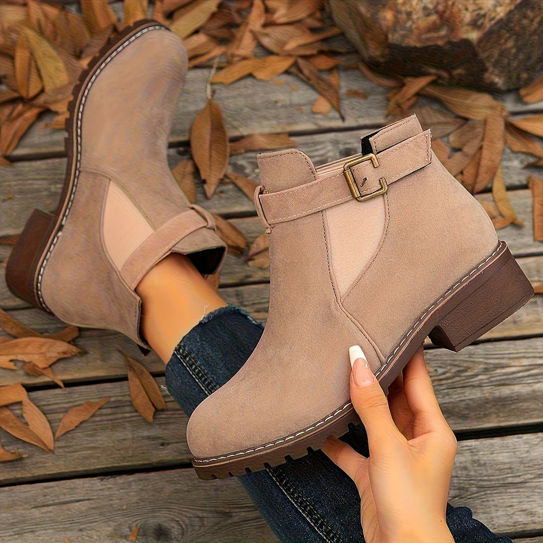 Brynn | Women’s ankle boots with a block heel and buckle strap