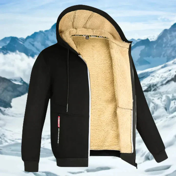 Arie - Herren Wintermantel mit Kapuze und Fleece