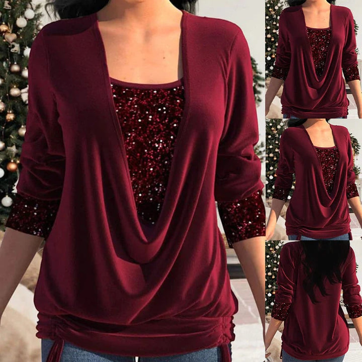 Kiara™ - Langärmeliges Shirt mit Pailletten