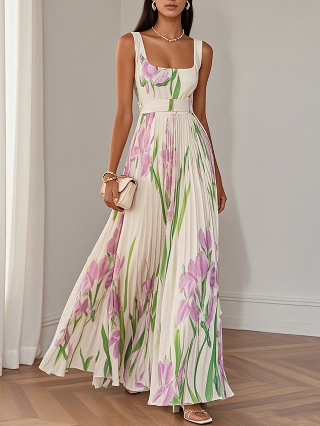 Mary™ - Elegantes Plissee-Maxikleid