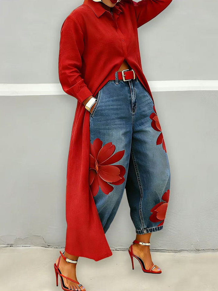 Sophia - Elegante Blumenhose