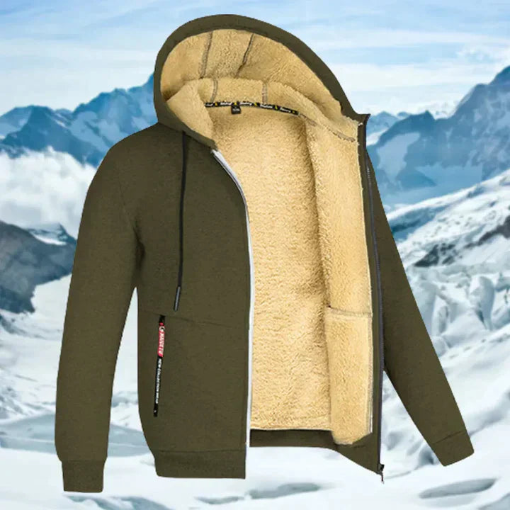 Arie - Herren Wintermantel mit Kapuze und Fleece