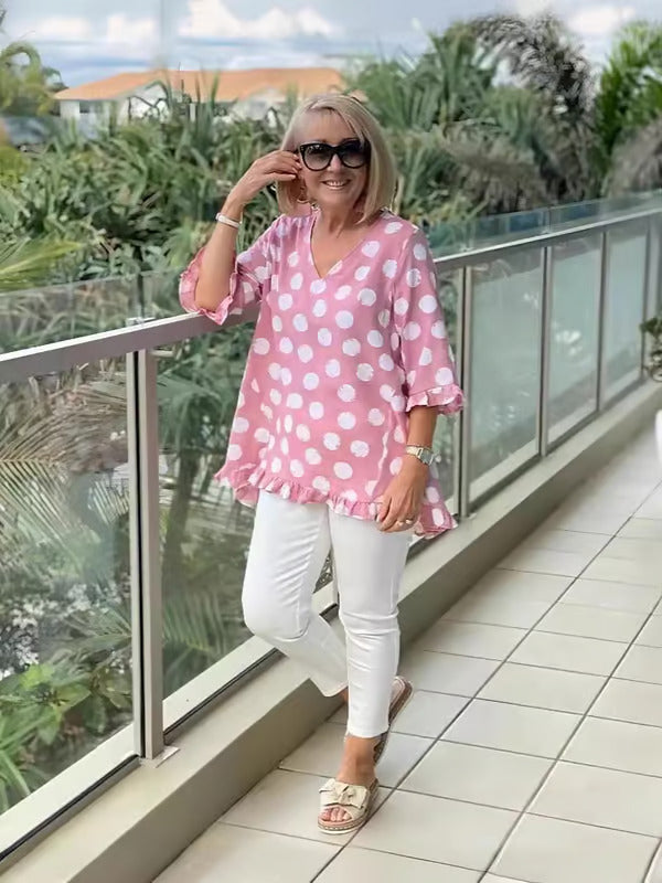 Beth™ | Stilvolle V-Ausschnitt Bluse