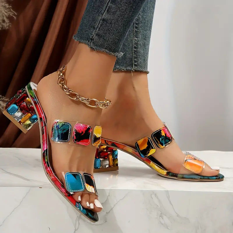 Chiara™ - Bunte Sandalen mit Doppelriemen