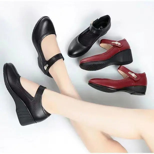 Lydia | Zapatos de cuña Mary Jane para mujer