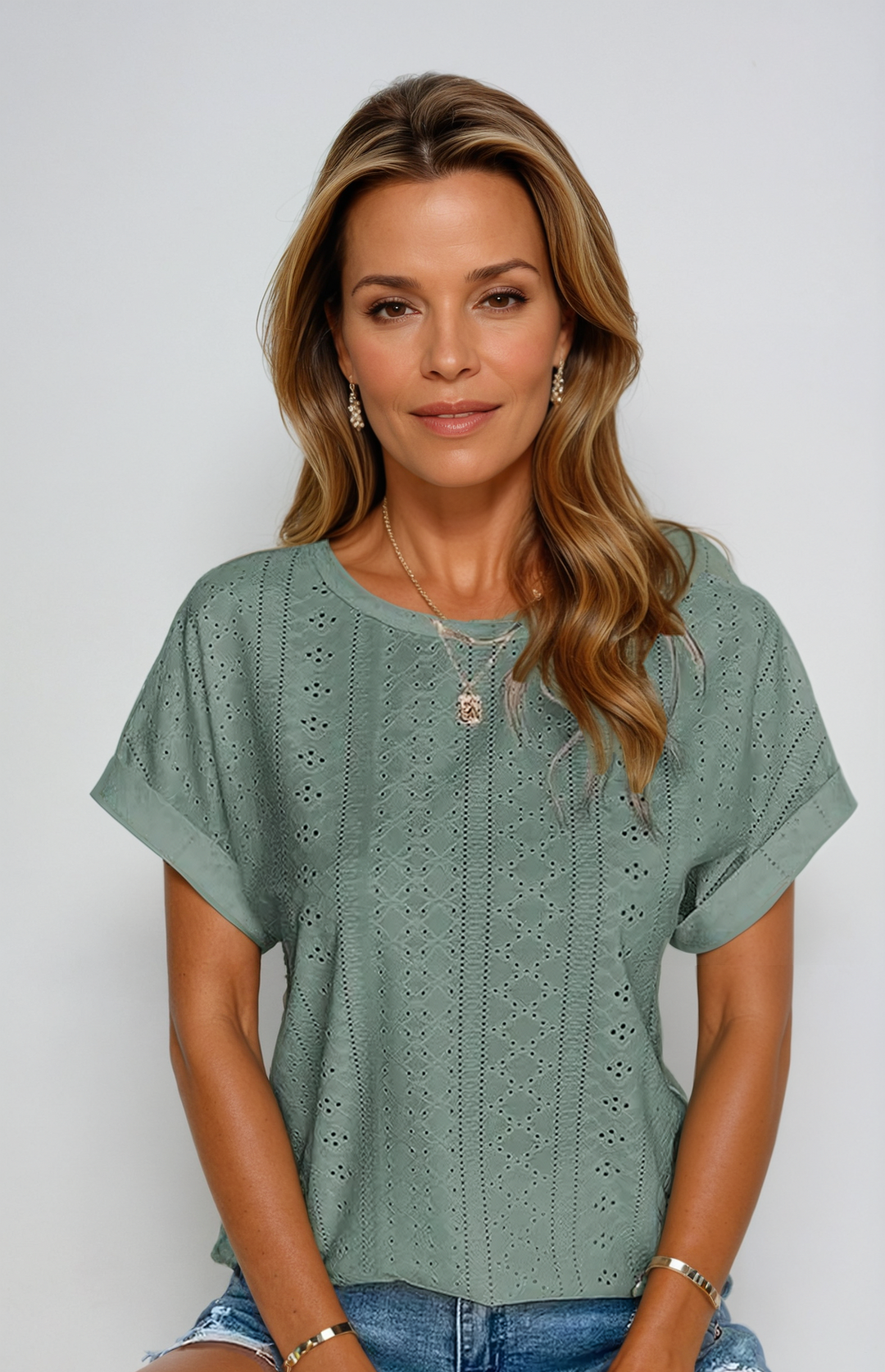 Riza™ - Lässiges Lochmuster Top