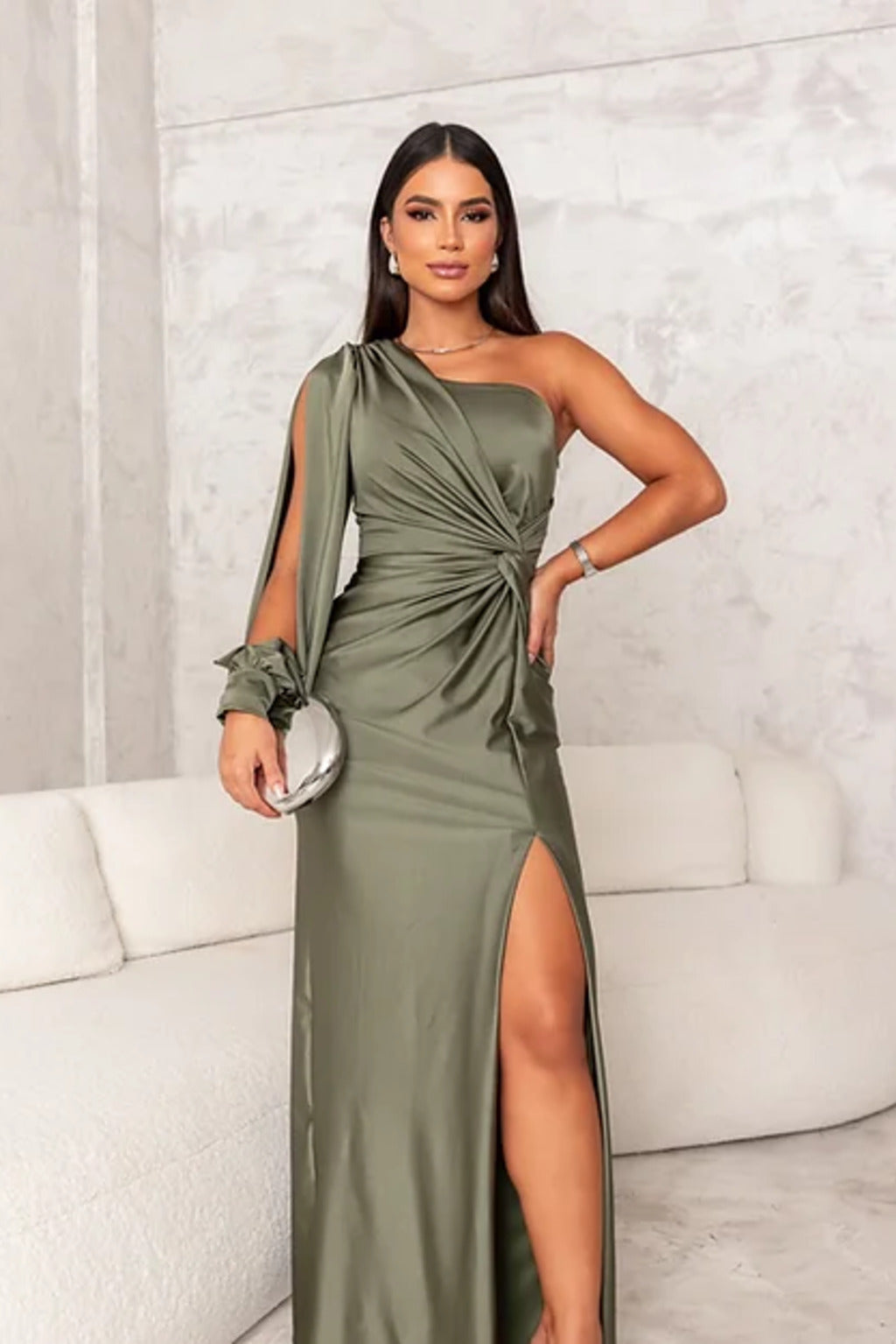 Alison - Elegantes Schlitz-Maxikleid