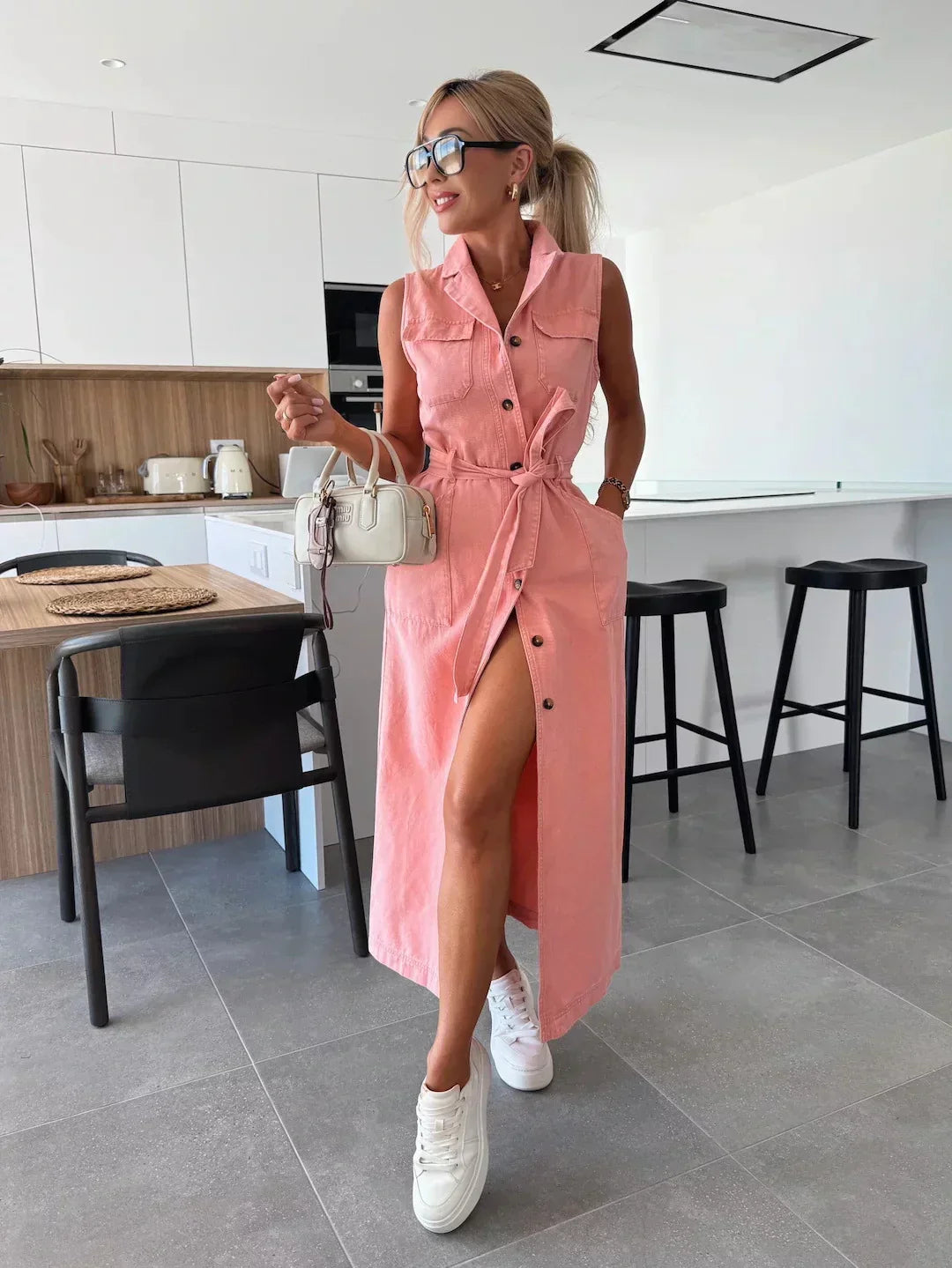 Diane™ - Denim Maxikleid
