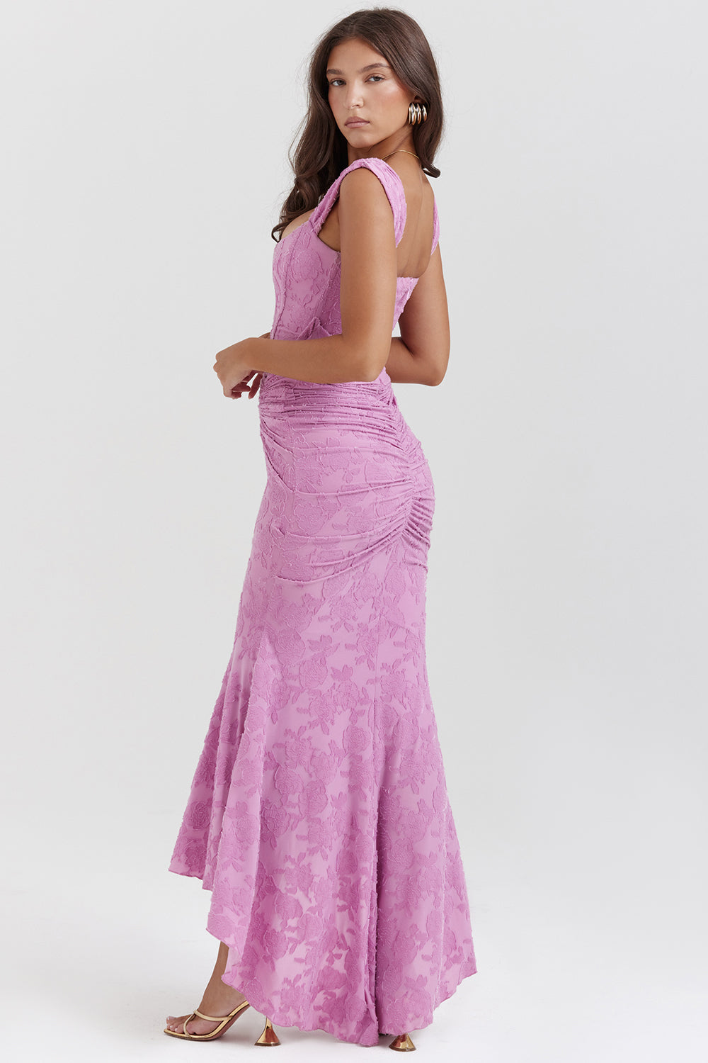 Boheme - Ärmelloses Raffung Bodycon Abendkleid