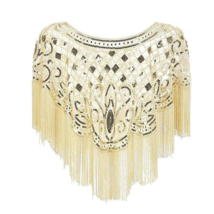 Schal im Gatsby-Stil mit Strass und Perlenketten