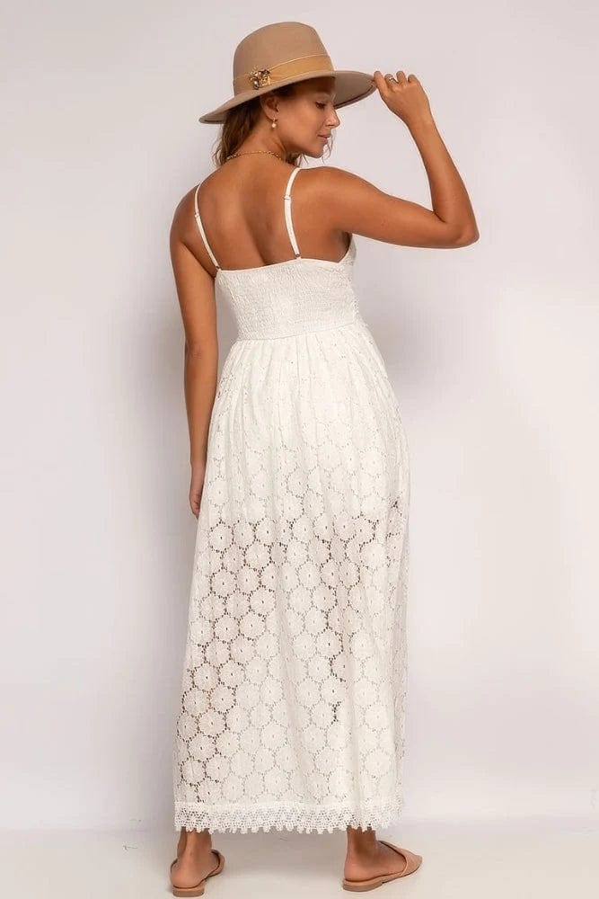 Nina™ Schicke Weiße Ibiza Kleid