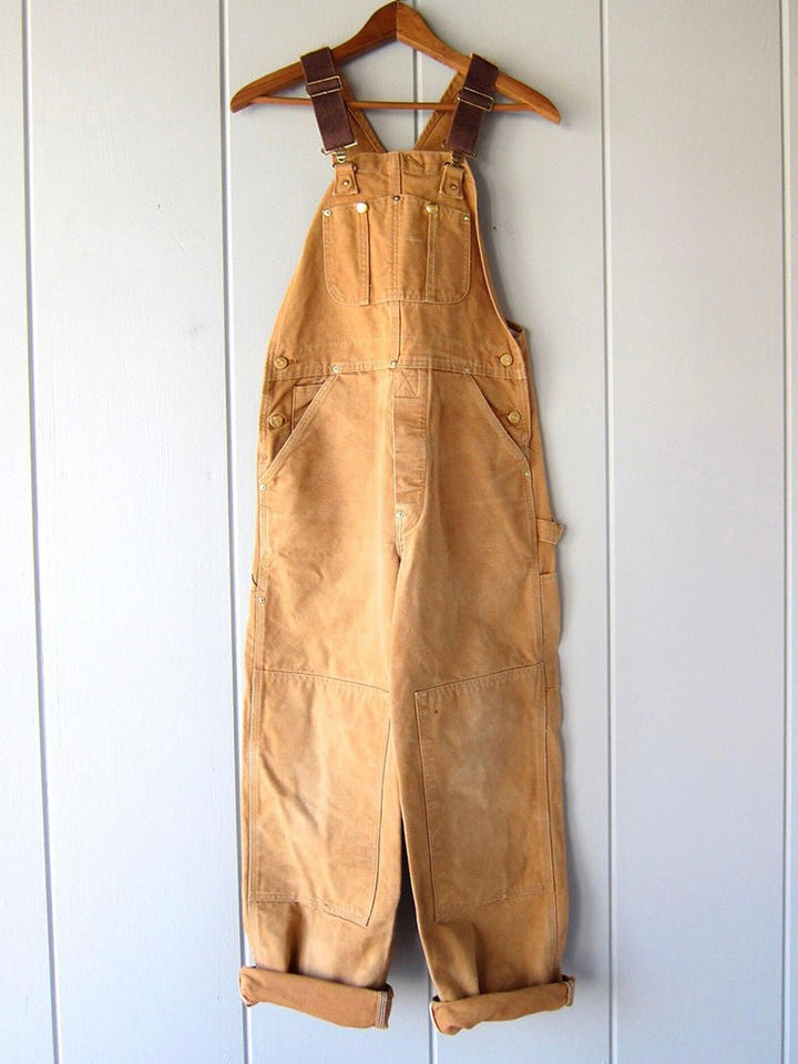 Damen-Latzhosen mit Taschen und Knöpfen