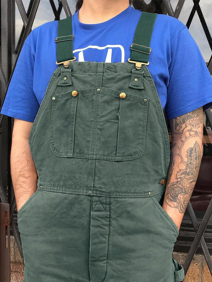 Damen-Latzhosen mit Taschen und Knöpfen