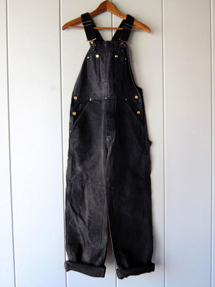 Damen-Latzhosen mit Taschen und Knöpfen