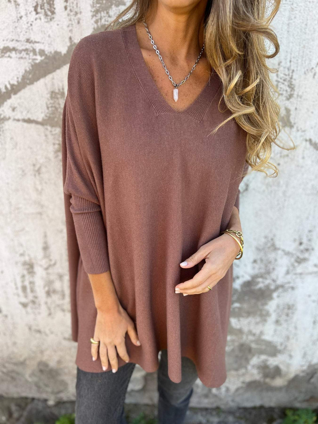 Hannah – V-Ausschnitt Pullover