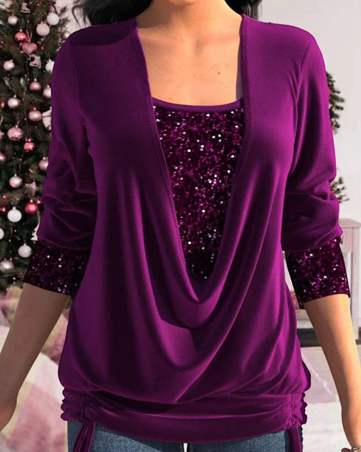 Kiara™ - Langärmeliges Shirt mit Pailletten