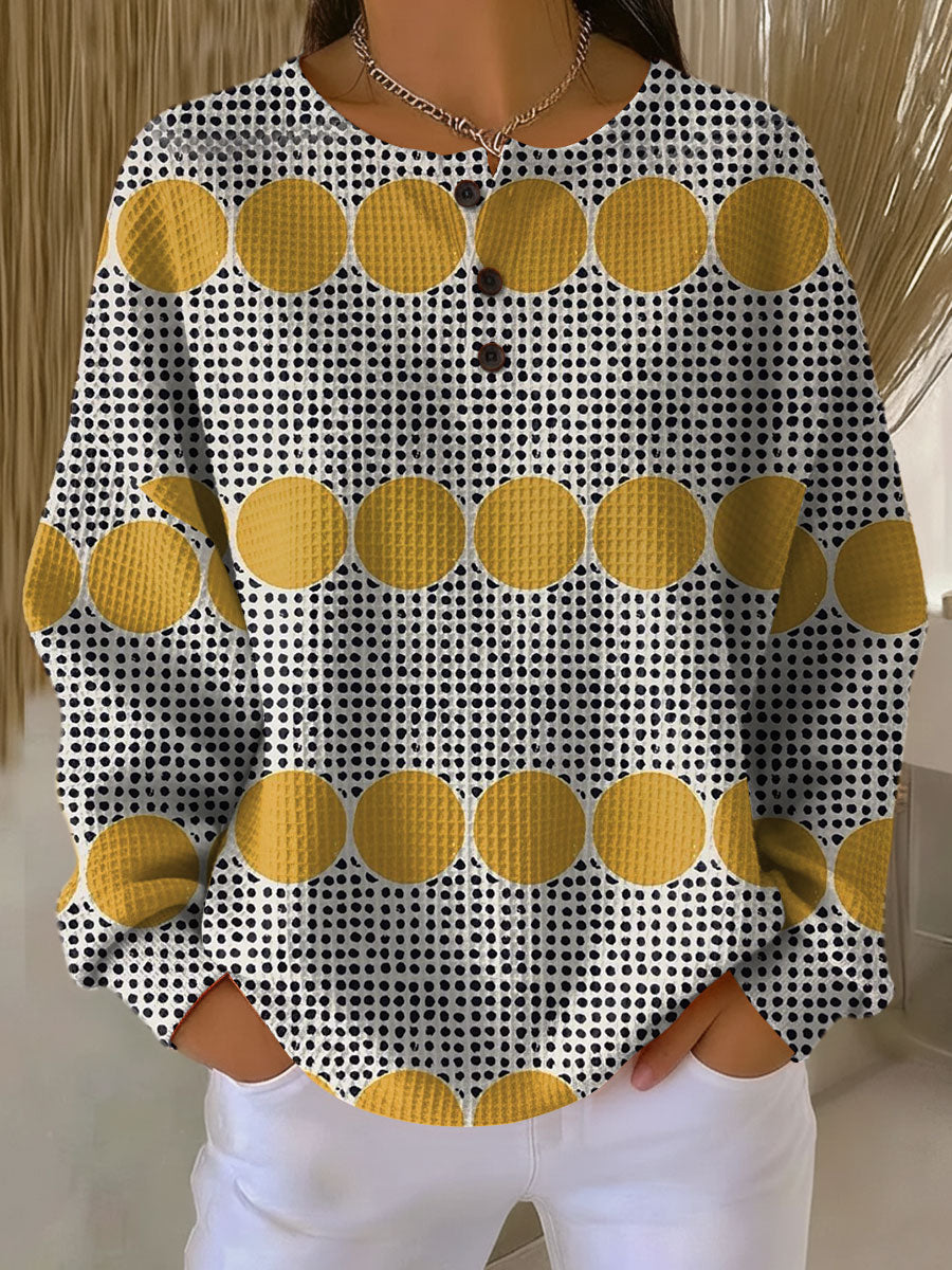 Thyra | Vintage Pullover mit geometrischem Muster